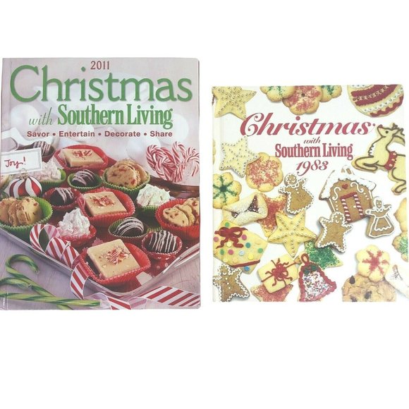 2 Christmas With SOUTHERN LIVING Books 1983 2011 Cookbooks Recipes Decorating - Picture 1 of 12